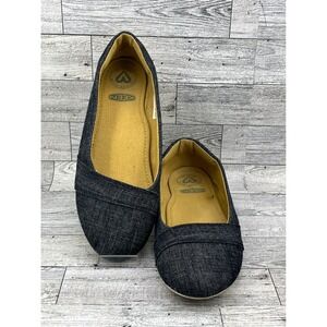 KEEN Womens Denim Blue Flats Ballet Shoes‎ Size 8.5 Casual Everyday Vegan